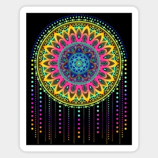 Boho Mandala T-Shirt Rainbow Colors Magnet